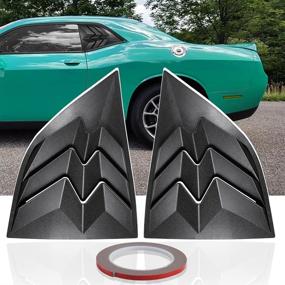 img 4 attached to 🚘 Opall Side Window Scoop Louvers for Dodge Challenger (2008-2021) - Matte Black ABS