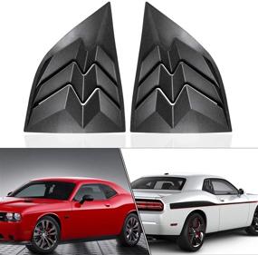 img 1 attached to 🚘 Opall Side Window Scoop Louvers for Dodge Challenger (2008-2021) - Matte Black ABS