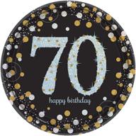 🎉 amscan sparkling celebration 70 paper dessert plates – 7-inch – multicolor party supplies logo