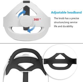 img 2 attached to Adjustable Headband Compatible For Oculus Quest 2 With Head Cushion，Replace Elite Strap