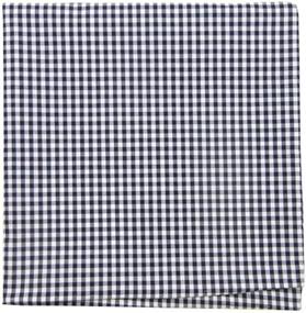 img 1 attached to 👗 Cotton Gingham Pocket Square for Petite Individuals