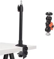 📷 moshuso desk table mount: adjustable c clamp stand with 360° ballhead screw for dslr camera, ring light, video light & more - ideal for zoom streaming conference and a6000 a6400 camera logo