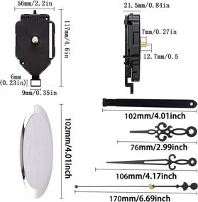 img 3 attached to Enhance Your Wall Clock: DIY Pendulum Quartz Mechanism Replacement Kit with Battery Operation and 1/2 inch Short Shaft Movement