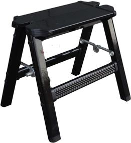 img 4 attached to 🪜 Aluminum Folding Step Stool - Ideal for Adults and Kids - Great for Kitchen, Bathroom, RV, Closet, Garage, Garden - Black