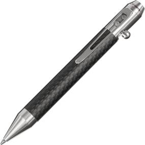 img 4 attached to High-performance Cool Hand Carbon Fiber Bolt Action Pen with Retractable Stylus - Perfect for Any Touch Screen, Compact Size, Stylish Silver Design