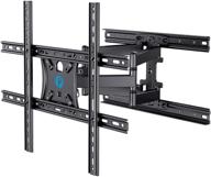 pipishell full motion dual swivel tv wall mount brackets: ultimate articulation for 17-55 inches led, oled 4k flat curved tvs – max vesa 400mmx400mm, supports 88lbs logo