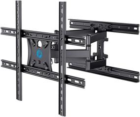 img 4 attached to Pipishell Full Motion Dual Swivel TV Wall Mount Brackets: Ultimate Articulation for 17-55 Inches LED, OLED 4K Flat Curved TVs – Max VESA 400mmX400mm, Supports 88lbs