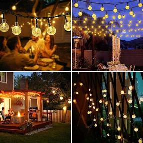 img 3 attached to 🌟 92FT 160 LED Crystal Globe Solar String Lights - Extra Long 2-Pack, Super Bright Solar Christmas Lights Outdoor Waterproof, Solar Globe Lights for Christmas Tree Decor Garden Patio (Warm White)