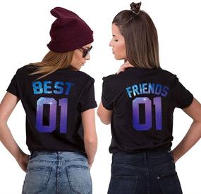 img 4 attached to 👩 Soul Couple Matching T Shirts Birthday Girls' Clothing: Tops, Tees & Blouses