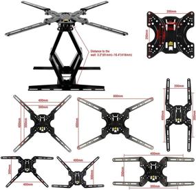 img 2 attached to 🖥️ FORGING MOUNT Long Extension TV Mount: Full Motion Bracket for 42-95 Inch Flat/Curve TVs, 43 inch Long Arm, Holds up to 165 lbs - VESA800x400mm