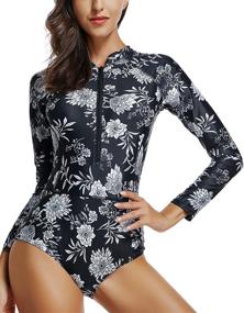 img 4 attached to 👗 Stay Stylishly Protected with LafyKoly Women's Long Sleeve UV Protection Rash Guard Swimsuit