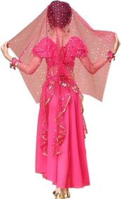 img 3 attached to 🎃 Astage Girl Belly Dance Sequin Indian Dance Costume: Perfect for Halloween, Carnival, and More!