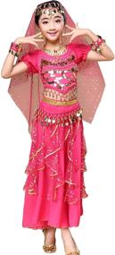 img 2 attached to 🎃 Astage Girl Belly Dance Sequin Indian Dance Costume: Perfect for Halloween, Carnival, and More!