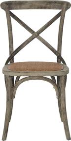 img 1 attached to 🪑 Safavieh American Homes Collection Franklin Farmhouse X-Back Distressed Colonial Walnut Side Chair Set - High Quality, Rustic Dining Chairs for Home Decor