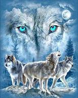 🎨 eobromd full drill diamond painting kit, wolves wall sticker home decor, 12 x 16inch, embroidery paint with diamonds logo