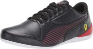 👟 puma ferrari drift black rosso men's fashion sneakers: stylish and trendy shoes логотип