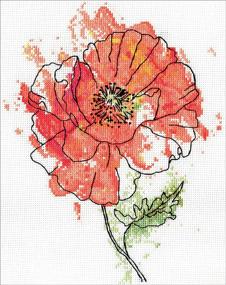 img 2 attached to 🍑 Design Works Crafts Peach Floral Counted Cross Stitch Kit, 8 x 10 Size, Multi-colour