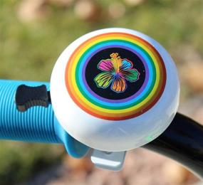 img 3 attached to 🌈 DayJay Rainbow Beach Flower Bike Bell for Kids - Classic Metal Safety Bell for Boys and Girls Bicycles and Scooters, Loud Ringing Handlebar Bell, Designed by Kids