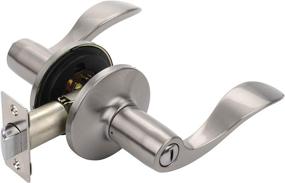 img 1 attached to 🔒 Dynasty Hardware Heritage Lever Privacy Set - Satin Nickel Finish