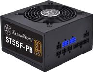 💡 эффективный и модульный блок питания silverstone atx мощностью 550 вт - st55f-pb логотип