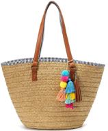 👜 stylish summer straw bag for women - large capacity woven tote for beach & everyday use! logo