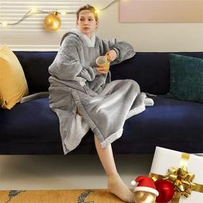 img 3 attached to Bedsure Wearable Blanket Standard Sweatshirt Bedding and Blankets & Throws