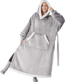 img 4 attached to Bedsure Wearable Blanket Standard Sweatshirt Bedding and Blankets & Throws