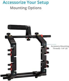 img 1 attached to 📷 FILMCITY DSLR Camera Shoulder Support Rig Kit with Cage & Matte Box: Enhance Stability and Control for DV HDV DSLR Video Camcorders – Includes Free Offset Z Bracket (FC-02)