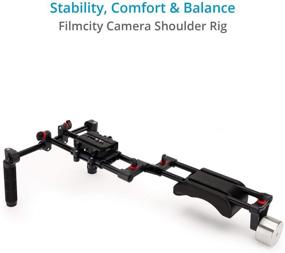 img 3 attached to 📷 FILMCITY DSLR Camera Shoulder Support Rig Kit with Cage & Matte Box: Enhance Stability and Control for DV HDV DSLR Video Camcorders – Includes Free Offset Z Bracket (FC-02)