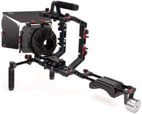 img 4 attached to 📷 FILMCITY DSLR Camera Shoulder Support Rig Kit with Cage & Matte Box: Enhance Stability and Control for DV HDV DSLR Video Camcorders – Includes Free Offset Z Bracket (FC-02)