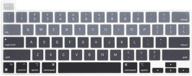 💻 proelife ultra thin silicone keyboard cover skin for macbook pro 13.3" 2020 (model: a2338) - ombre gray logo