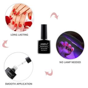 img 2 attached to 💅 AIMEILI Nail Prep Bond Primer: Enhanced UV LED Gel Foundation for Acrylic Powder and Builder Gel