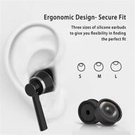 🎧 проводные наушники amasing metal earbuds - шумоподавляющие стерео наушники с насыщенным басом, с микрофоном и регулировкой громкости, магнитным дизайном для iphone 5 6 samsung m11 (черные) логотип