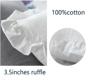 img 3 attached to 🛏️ Soft and Thick Egyptian Cotton Ruffles Pillow Cases Shams Covers - 2 Pack, White Queen Size, 20x30 Inches