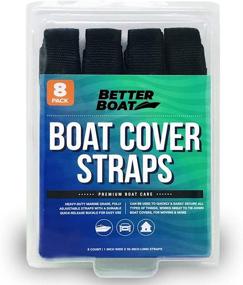 img 4 attached to 🚤 8-Pack Adjustable Buckle Straps for Securing Boat Covers - Simple 1&quot; x 96&quot; Straps