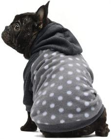 img 4 attached to 🐾 Fitwarm Fleece Pink Polka Dot Pet Clothes Hoodie Sweatshirts for Dogs and Cats