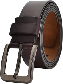 img 4 attached to Waist Genuine Leather Casual Regular Men's Accessories for Belts