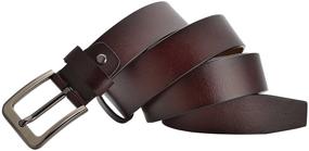 img 3 attached to Waist Genuine Leather Casual Regular Men's Accessories for Belts