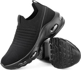 img 4 attached to MaxMuxun Walking Support Sneakers Athletic Sports & Fitness