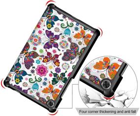 img 1 attached to 🦋 Gylint Lenovo Tab M8 TB-8505F Case - Slim Lightweight Trifold Stand Cover for Lenovo Tab M8 TB-8505F / TB-8505X Tablet with Butterfly Design