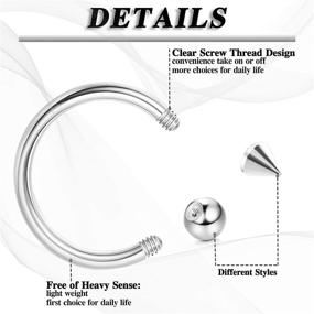 img 2 attached to 💎 Drperfect Horseshoe Stainless Cartilage Piercing: A Stylish Women's Jewelry Choice with Unmatched Quality