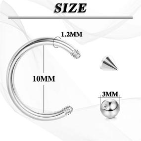 img 3 attached to 💎 Drperfect Horseshoe Stainless Cartilage Piercing: A Stylish Women's Jewelry Choice with Unmatched Quality