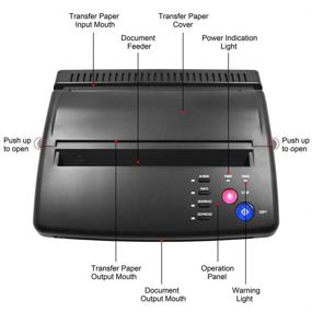 img 2 attached to 🖨️ Татуировочная машина для передачи рисунка - BIOMASER Тату копировальный принтер, создание термостойкого трафарета для татуировок из бумаги для передачи.