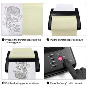 img 3 attached to 🖨️ Tattoo Transfer Machine - BIOMASER Tattoo Copier Printer Drawing Thermal Stencil Maker for Tattoo Transfer Paper Supplies