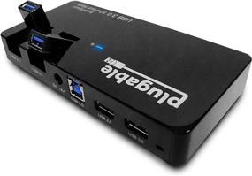 img 1 attached to 🔌 High-speed Plugable USB Hub - 10 Port, USB 3.0 5Gbps with 48W Power Adapter and Dual Flip-Up Ports