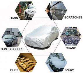 img 1 attached to 🚗 Etopar Car Automotive Cover: Ultimate Waterproof Protection for All Weather Conditions - Sun, Snow, Dust, Rain & More! Size S: 400 x 160 x 120 cm