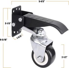 img 2 attached to 🔧 SOLEJAZZ Workbench Caster Kit: 660 lbs Capacity, Heavy Duty Wheels, All Steel Construction, 4 Pack - Includes Bonus Install Template