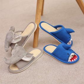 img 2 attached to Comfortable Exgingle Animals Indoor Slippers Memory Boys' Shoes - Stay Cozy All Day!