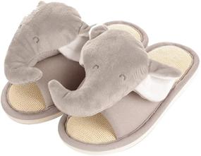 img 4 attached to Comfortable Exgingle Animals Indoor Slippers Memory Boys' Shoes - Stay Cozy All Day!