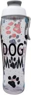 premium dog mom water bottle: chug cap & carry loop, 30 ounces logo